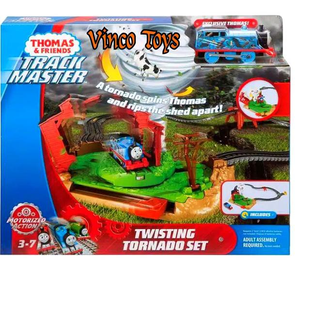 LCY Track Thomas and Friends motorized TWISTING TORNADO SET rel kereta - Extra Bubble Terbatas