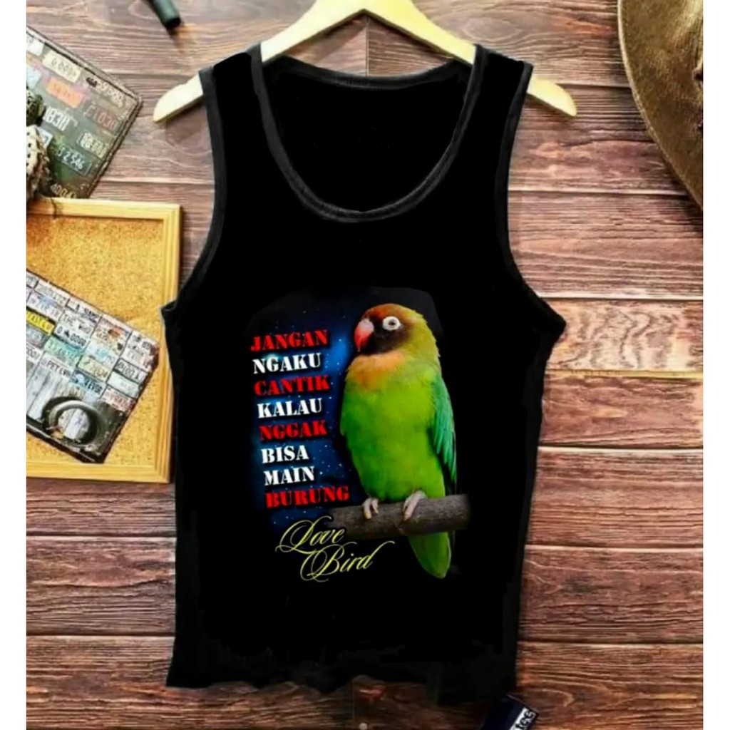 Shalch trendy / Singlet Cotton Lovebird Ngaku Cantik