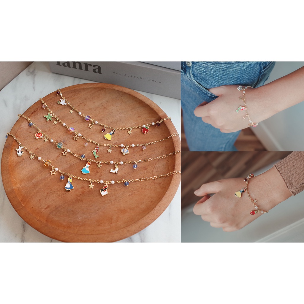 GELANG DISNEY SNOW WHITE / ALICE / CINDERELLA / ARIEL - 1794