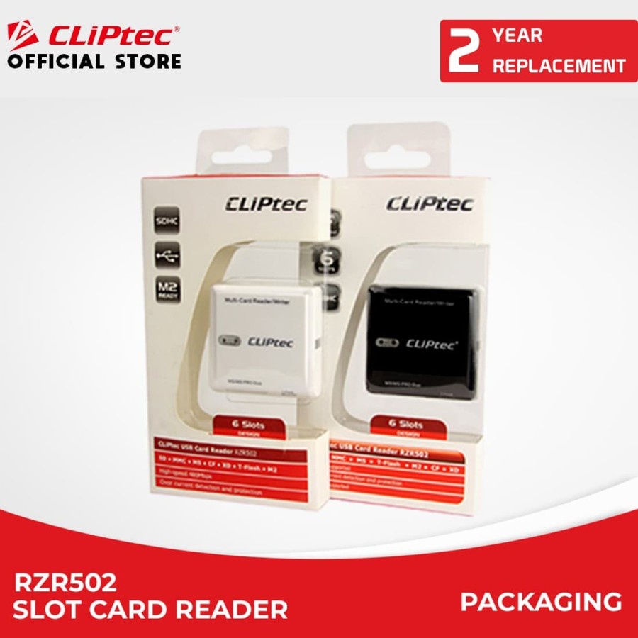 CLIPtec RZR502 - 6 Slots Card Reader | Konverter Promo USB 2.0