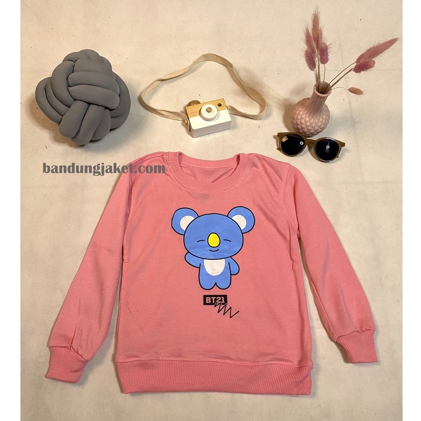 SWEATER ANAK CREW NECK BT21W PANDA // SWEATER BASIC ANAK BTS KOREA KEREN