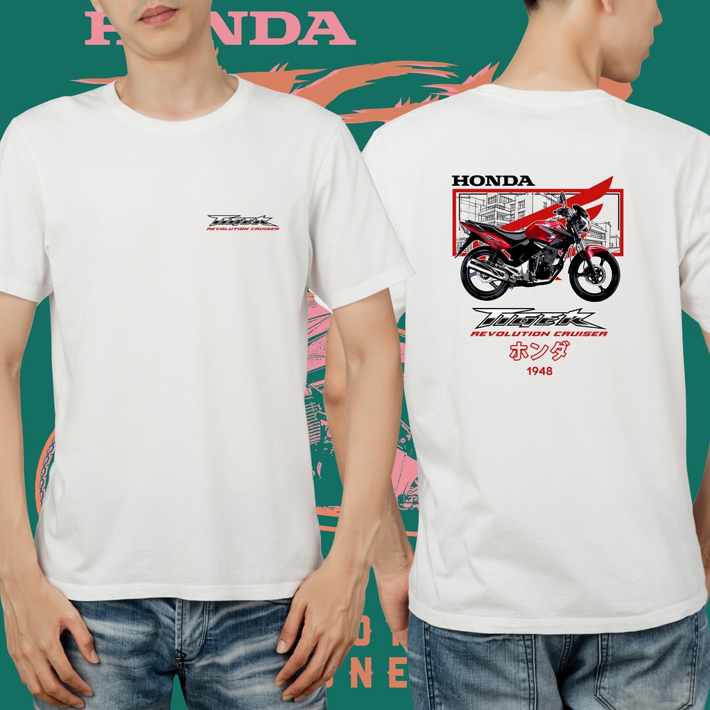 Kaos Revolution cruiser Honda Tiger Putih Hitam Navy Kaos distro Premium STHOM_001
