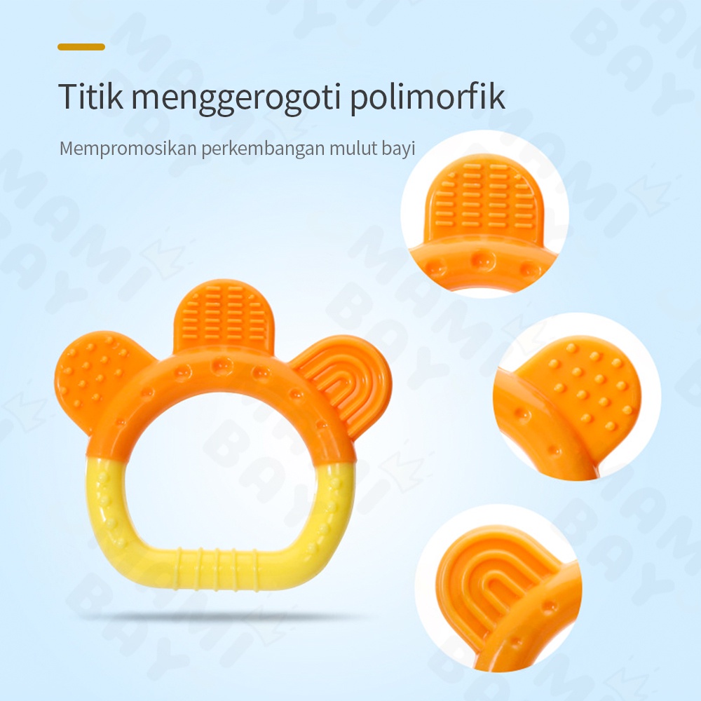 OKEYI Teether untuk bayi mainan gigitan bayi bahan silikon BPA free