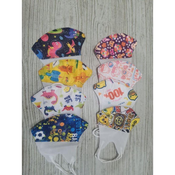 Hokkiterus21⭐⭐⭐⭐⭐ MASKER ANAK isi 50pc karakter masker 3ply 3 sampai 12 tahun motif lucu M005