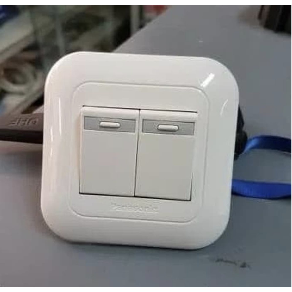 PANASONIC Saklar sakelar seri double 2 tombol lampu IB panasonic tanam