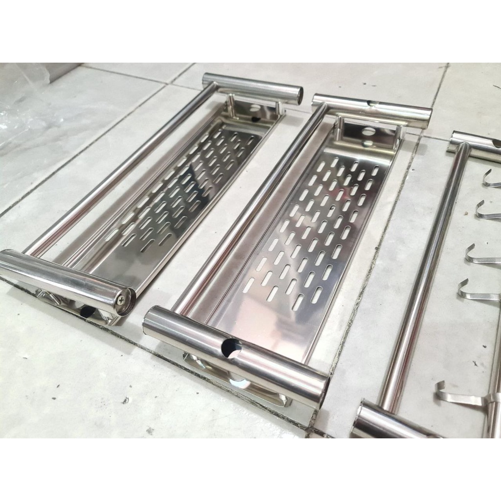 RAK SABUN STAINLESS 3 SUSUN 40CM / 50CM PROMO