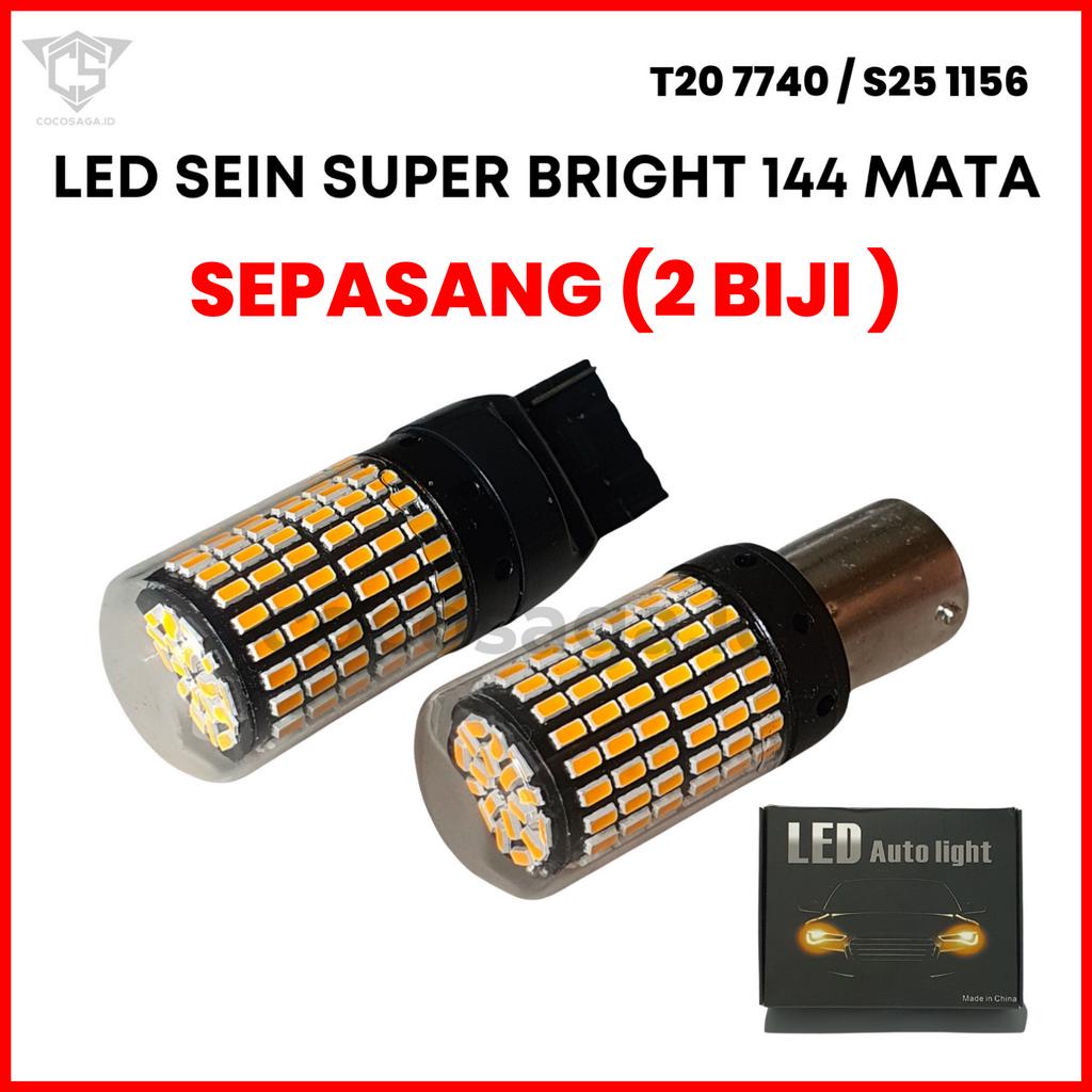 (SEPASANG) LED Sein Superbright / Sein 'dajjal' - 144 mata Canbus No-Error - SUPER TERANG