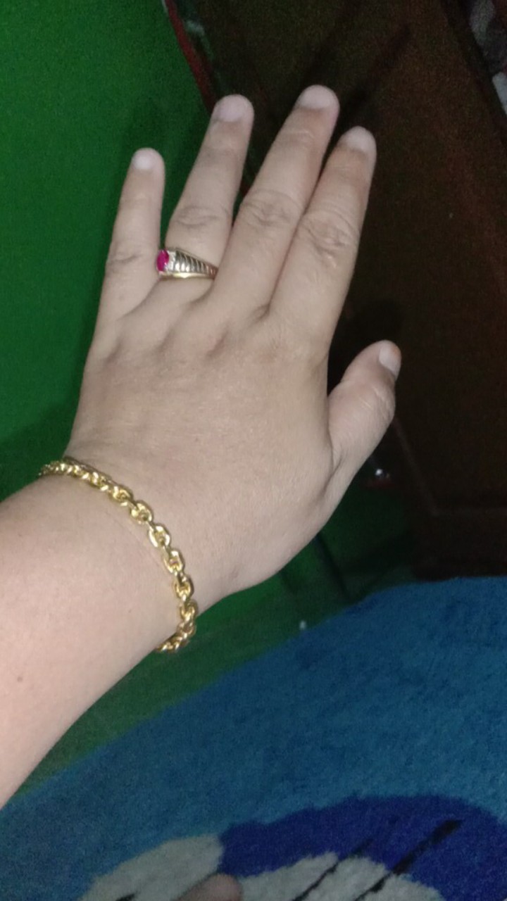 Gelang Rantai Lapis Emas + Balut Kristall