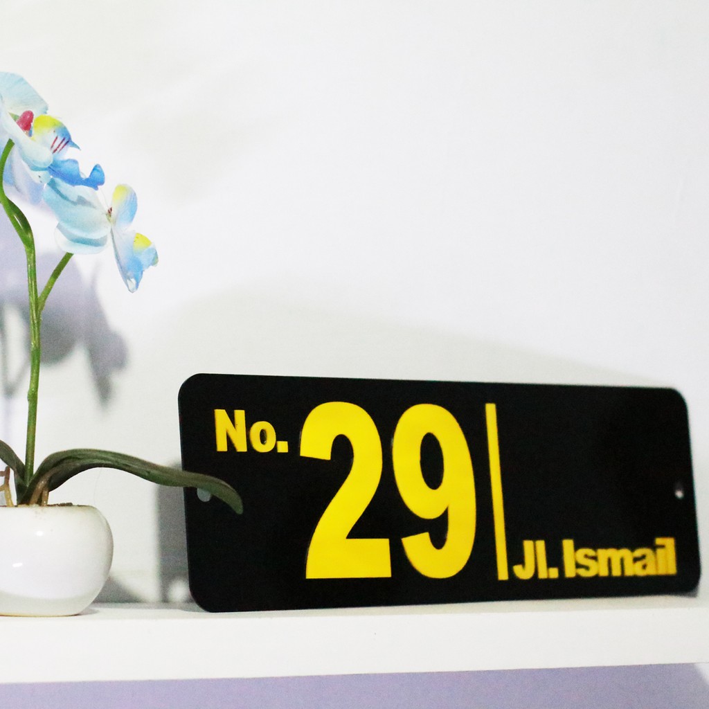 Custom Nomer/Nomor Rumah Acrylic 30x10 Akrilik Costum