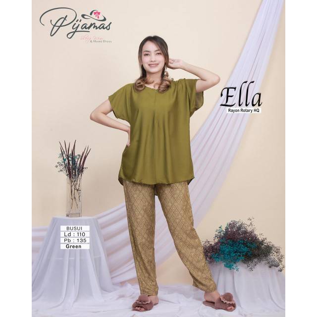 ❗ NEW ❗BAJU TIDUR PIYAMA BABY DOLL BUSUI DEWASA MURAH ADEM BATIK MURAH PREMIUM TERMURAH - Ella
