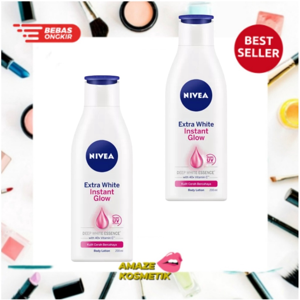 NIVEA Extra White Body Lotion 200ml INSTANT GLOW BPOM TERBARU