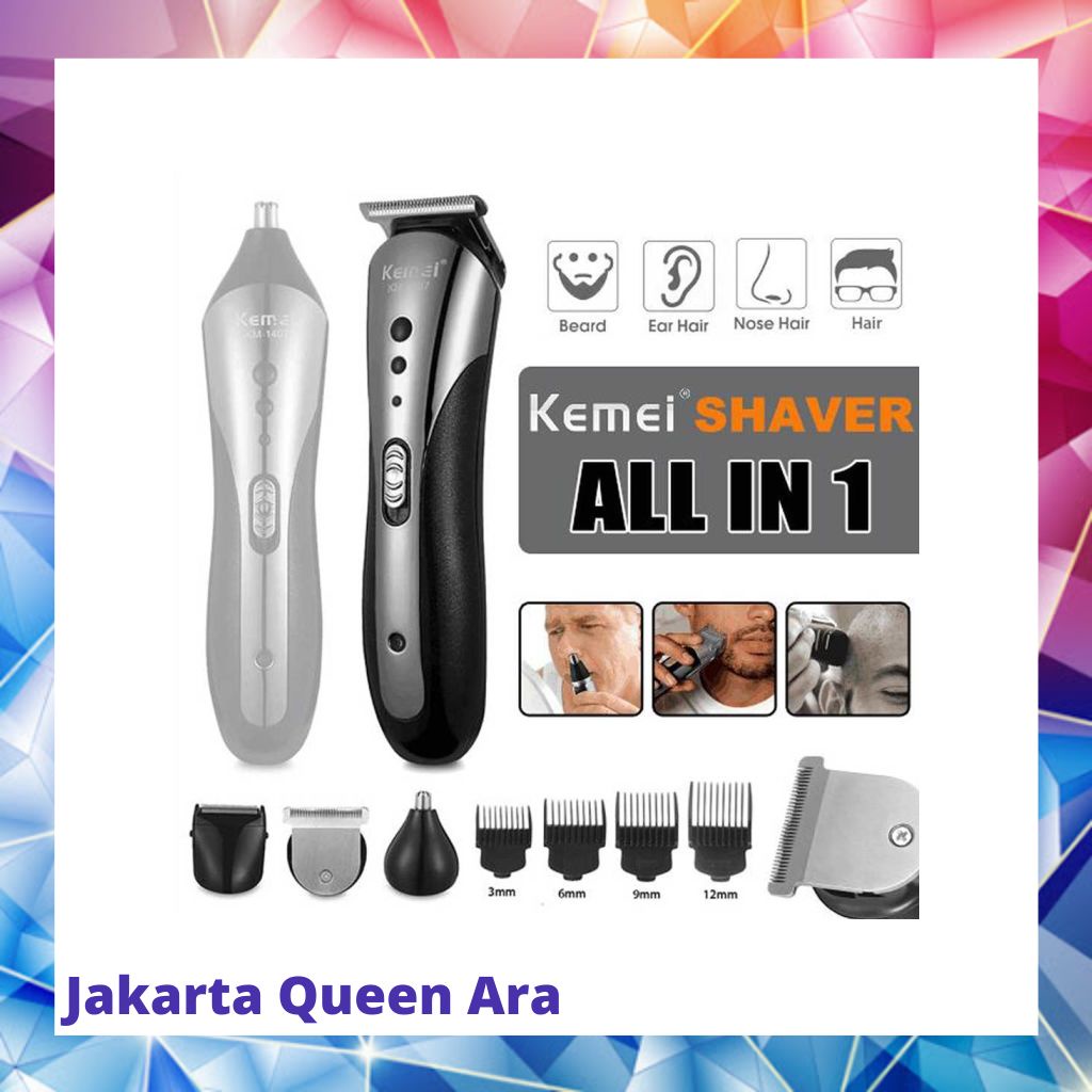 Kemei Alat Cukur Elektrik Hair Trimmer Shaver Rechargeable - KM-140