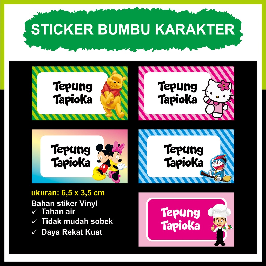 STIKER BUMBU KARAKTER