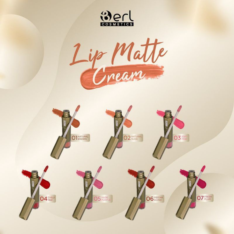 Berl Cosmetics Lip Matte Cream cocok dipakai sehari-hari, wudhu friendly, gak bikin cracky
