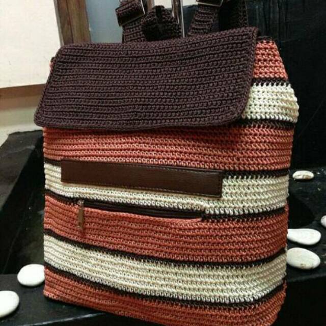 Tas Rajut Ransel Handmade
