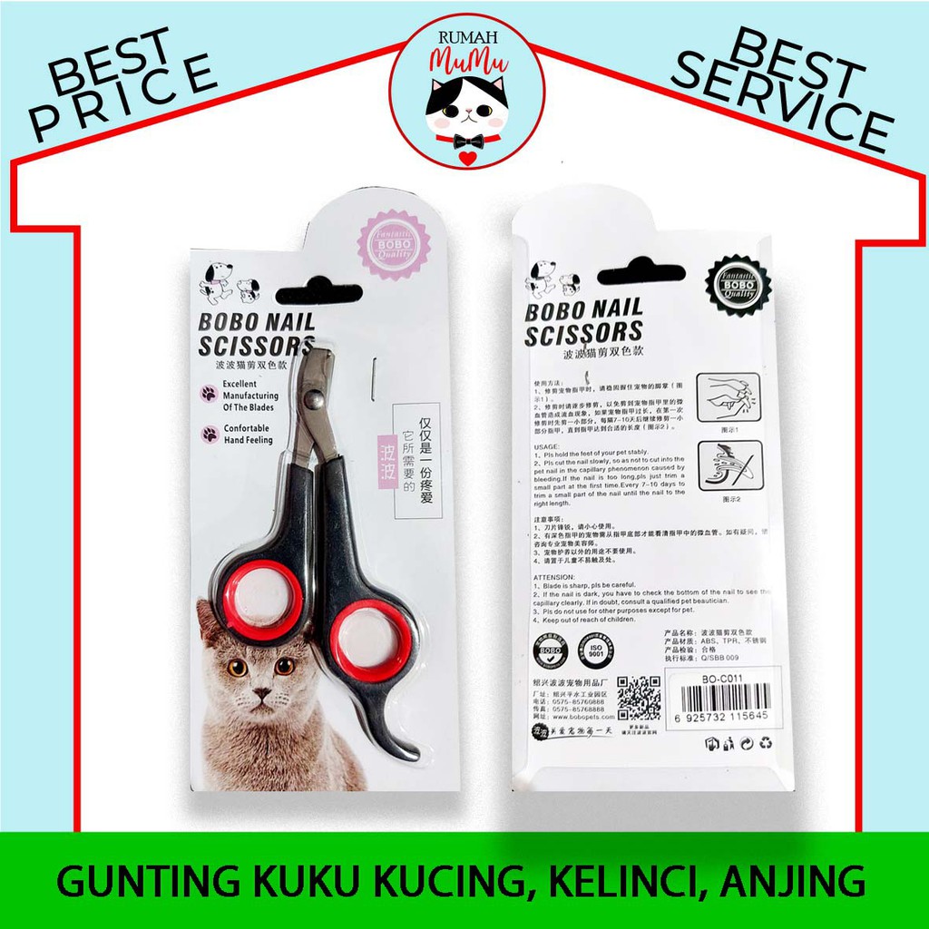 GUNTING KUKU HEWAN KUCING ANJING KELINCI MERK BOBO MURAH BERKUALITAS