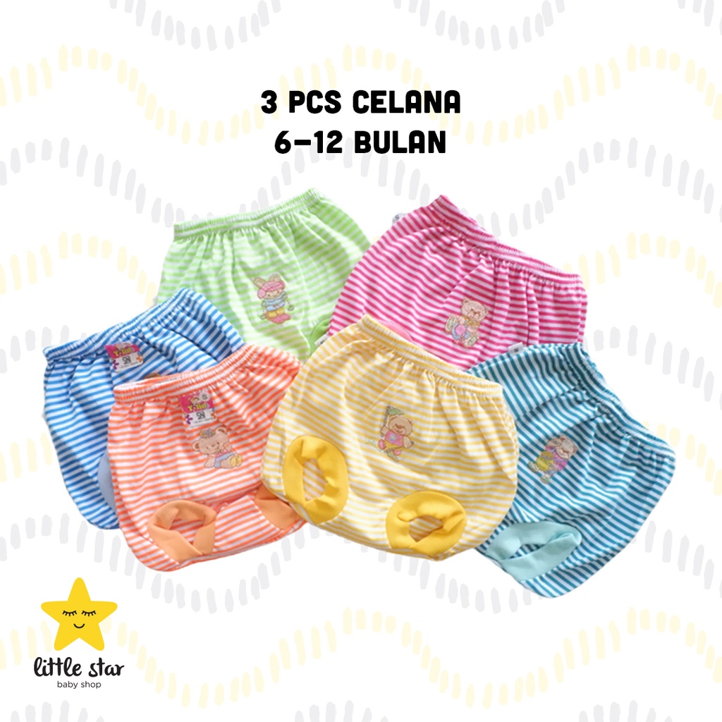 ISI 3 PCS Y Lin Celana Kacamata Motif Anak Bayi Cewek Cowok | Celana Pop Bayi Unisex | Celana Kodok Bayi