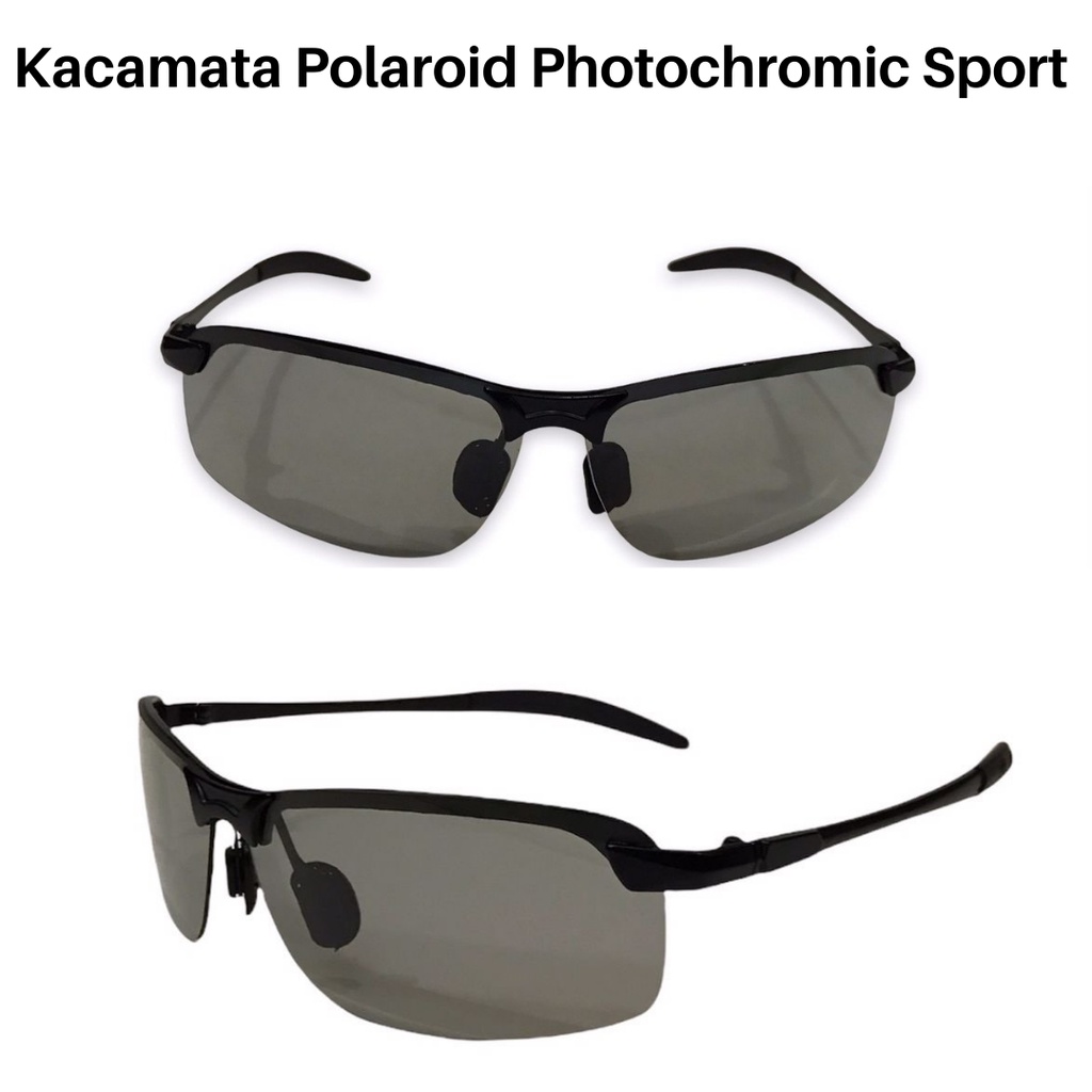 Kacamata Polarized  Polaroid Photochromic Sport Anti Radiasi Blueray Korea Wanita Pria Murah Gratiss Box dan kain lap