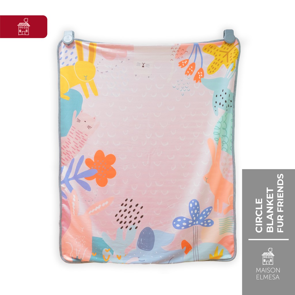 Circle Blanket Bisa Tambah Nama Maison Elmesa Selimut Bayi Fur Friends Circle Shopee Indonesia
