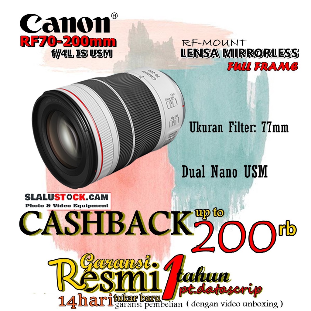 Canon RF 70-200mm f/4L IS USM - lensa canon RF70 200mm IS USM