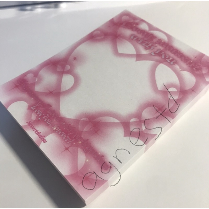 sharing memo nevertheless pink