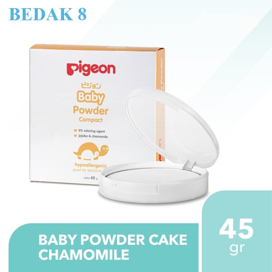 PIGEON Baby Powder Cake Chamomile 45Gr | Bedak Padat Bayi (Compact)