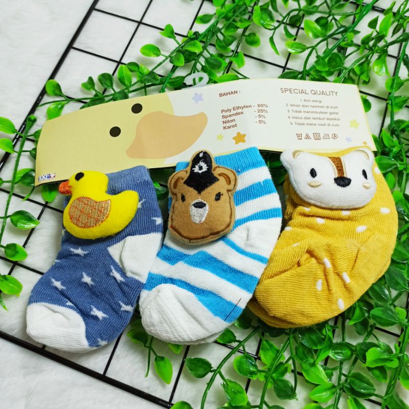 Kaus Kaki bayi Laki laki Boneka Size 0-5bulan