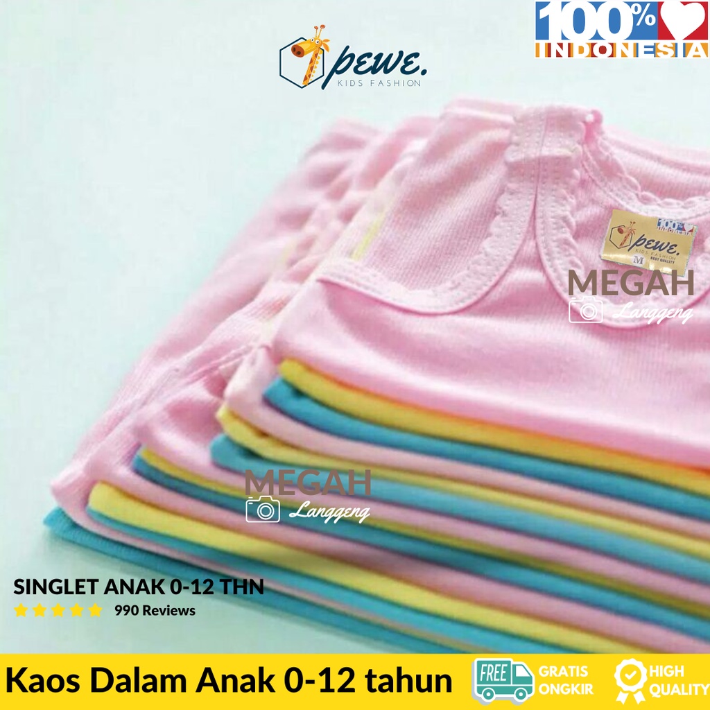 Grosir 1 Lusin 12 PCS Singlet Kaos Dalam anak laki laki umur 0 - 12 tahun - Kaos dalam anak laki laki lusinan - Kaos dalam bayi laki laki - Kaos dalam bayi perempuan - Daleman anak perempuan - Singlet anak perempuan lusinan - Daleman anak cewek