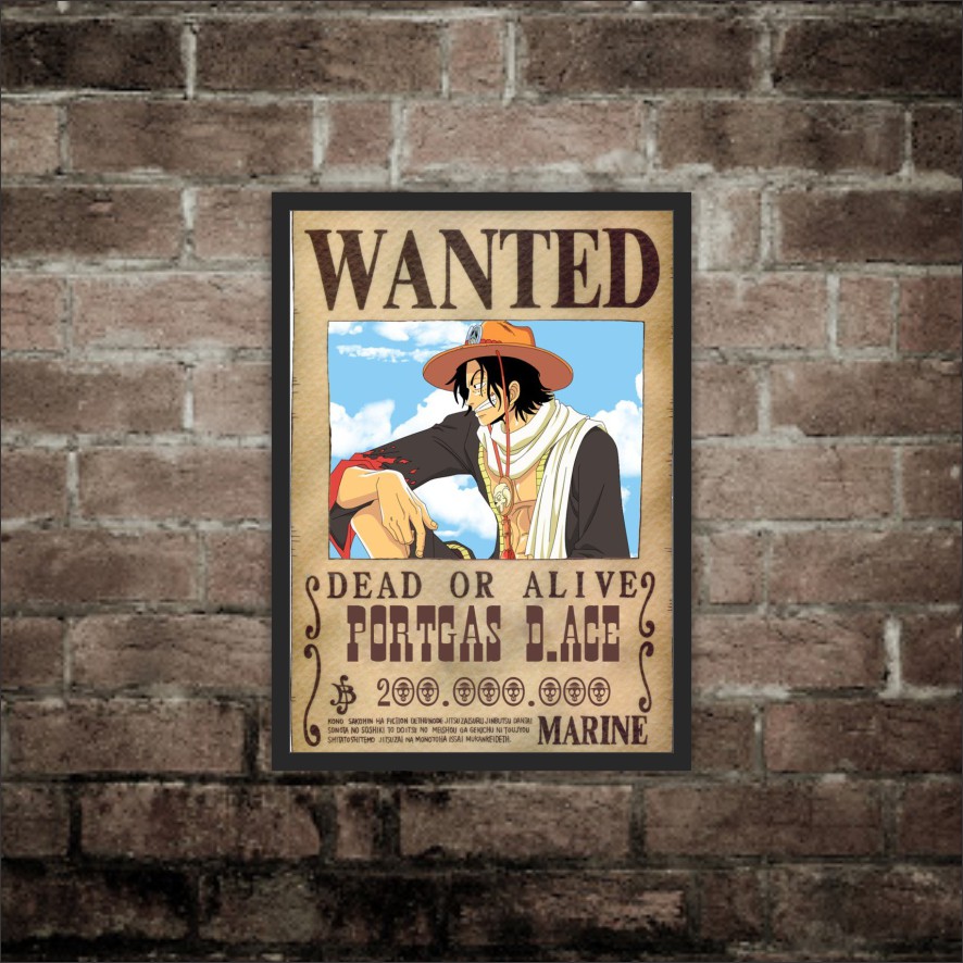 Poster Anime one piece wanted Hiasan Dinding Kamar wall decor-17