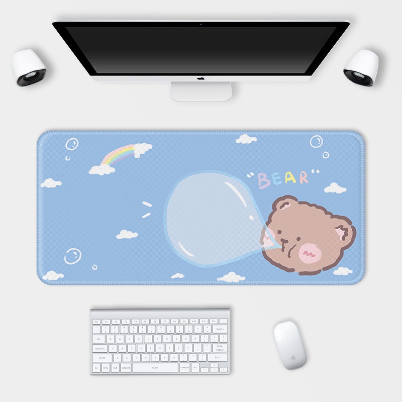 Mouse Pad Motif Kartun Lucu Anti Air / Slip / Kotor Untuk Komputer DIY