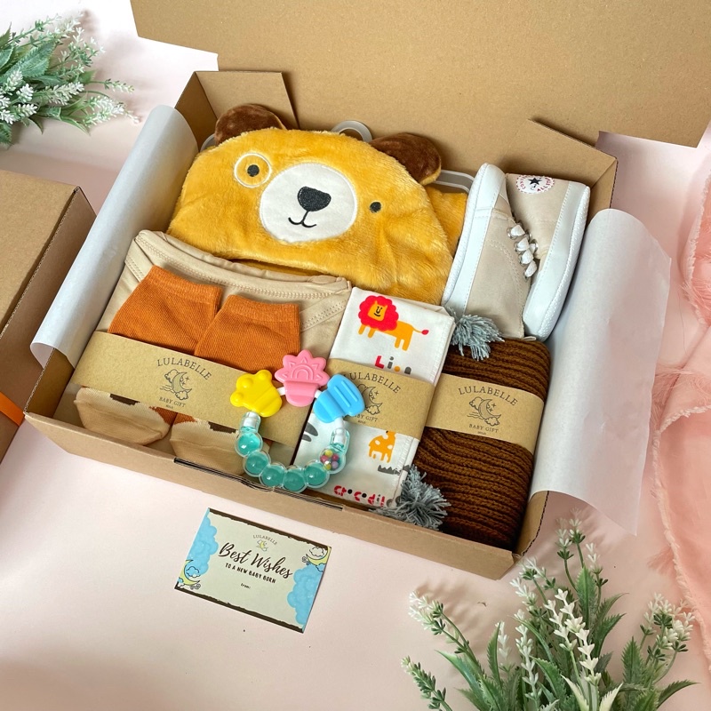 HAMPERS BAYI | KADO LAHIRAN BAYI / NEWBORN GIFT / HAMPERS BABY-BROWN BEAR 150