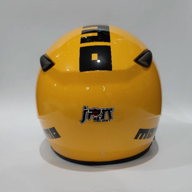 Helm JPN Momo Retro Kaca kuning gloss Kawai