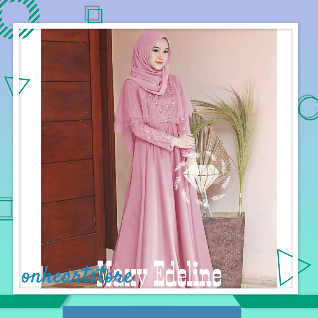 EDELINE  MAXY KAOS CODORAI SLUB APLIKASI MUTIARA MATT MOSCREAPE KOMBI BRUKAT LD 104