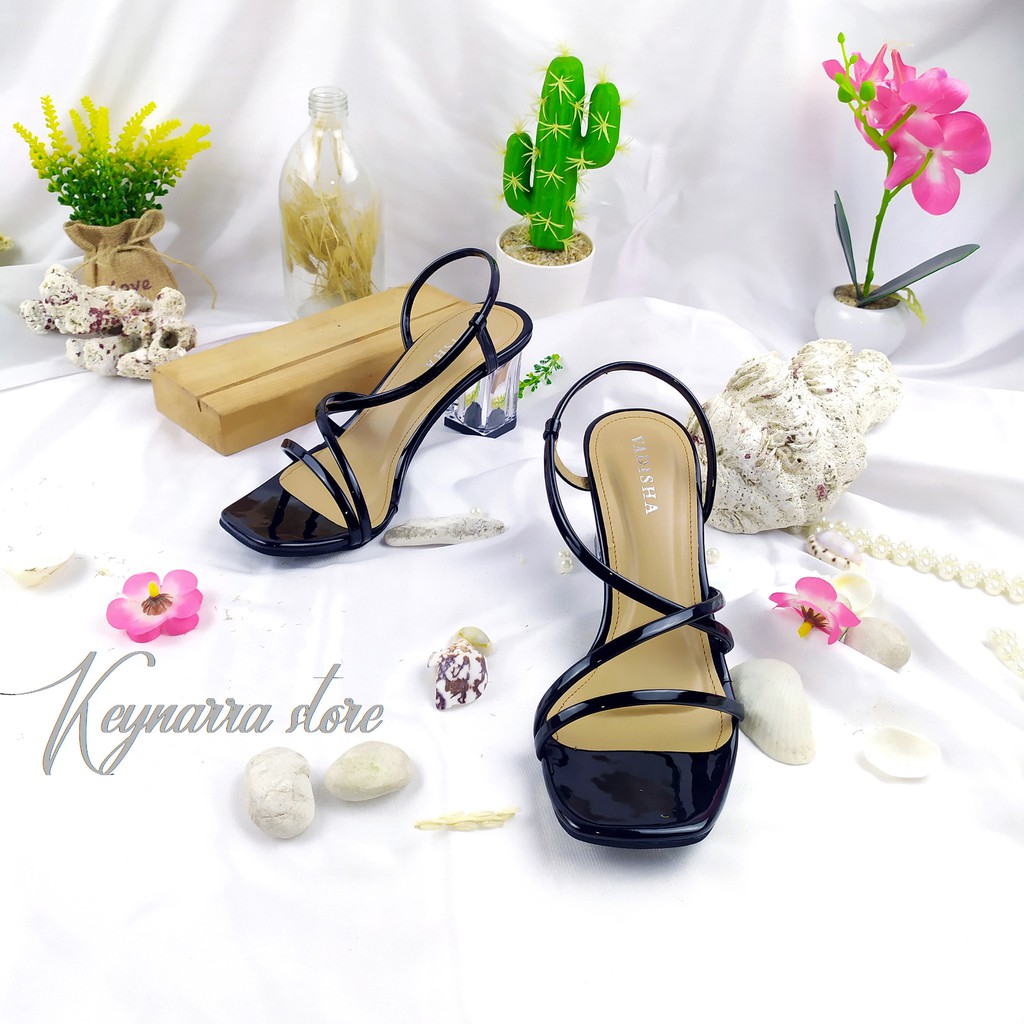 Vadisha  Frizka Sendal Wanita, Sendal Heels/ Sendal Hak Kaca 7cm RN-703 By. Keynarra