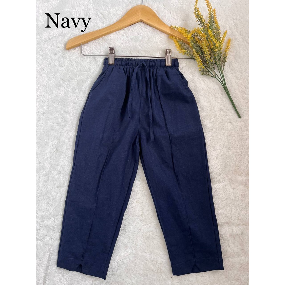 DL88 I Celana Anak Katun Rami Linen Polos Premium/ Celana Anak Perempuan buat usia 6-12tahun