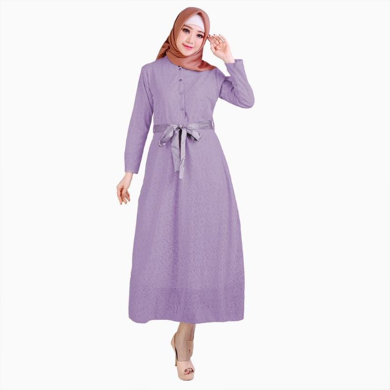 Long dress Gamis maxi Brukat model terbaru - Batinah