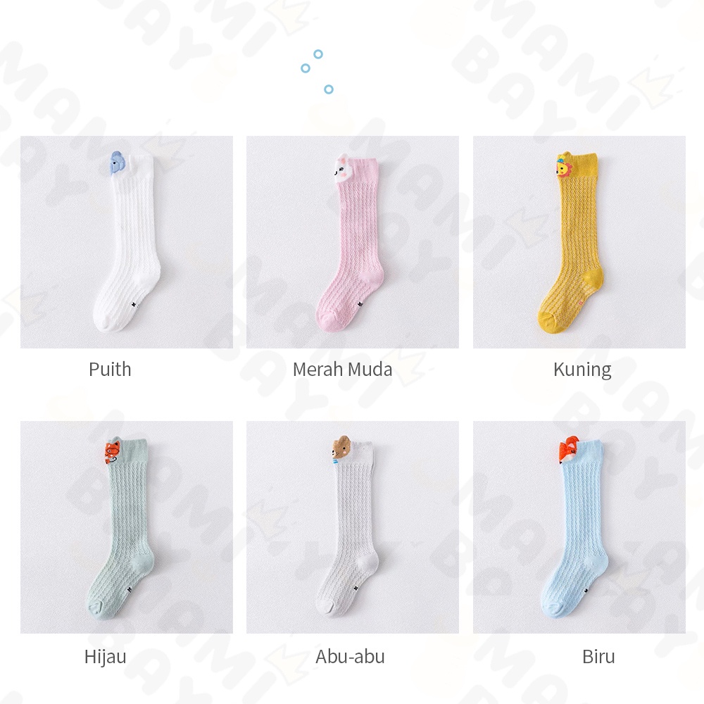 OKEYI Kaos kaki bayi panjang anti slip kaos kaki anak motif satwa