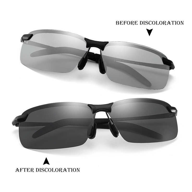Kacamata Polarized Pria Night Vision Perubahan Warna Kacamata Siang dan Malam
