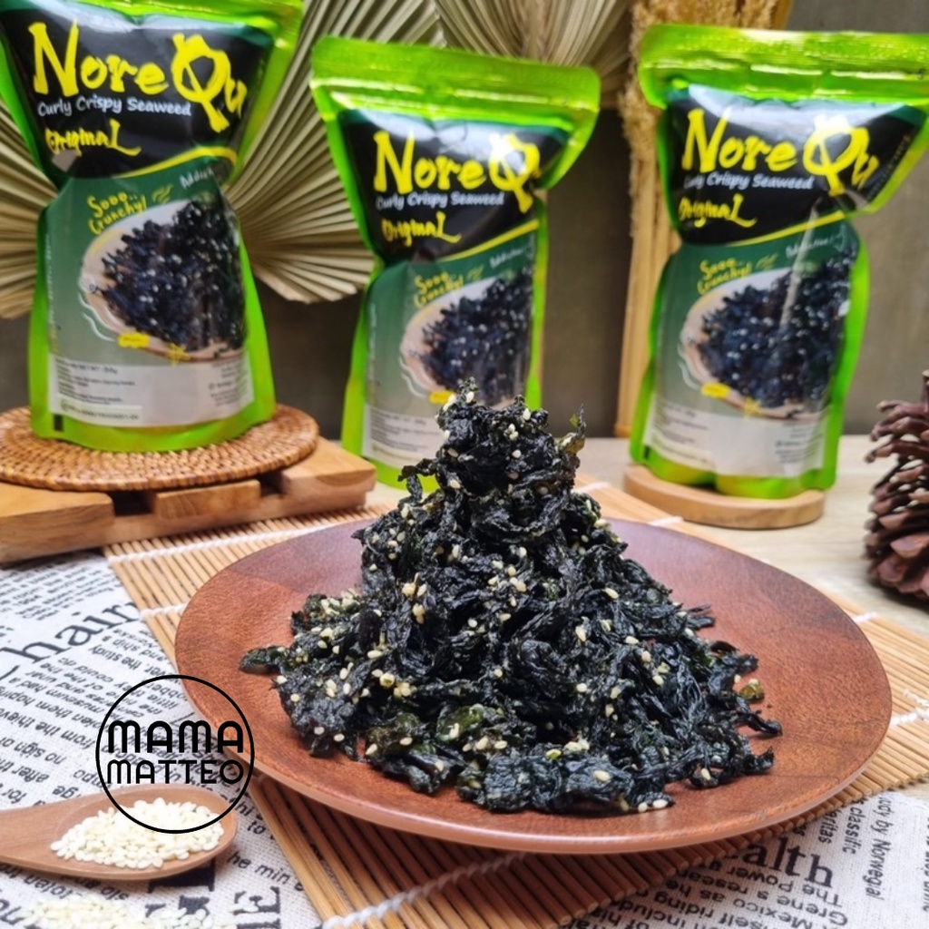 NoreQu Curly Crispy Seaweed Rumput Laut Noreque Rasa Original / Softbone Spicy / Honey Mozarella / Spicy / BANDUNG