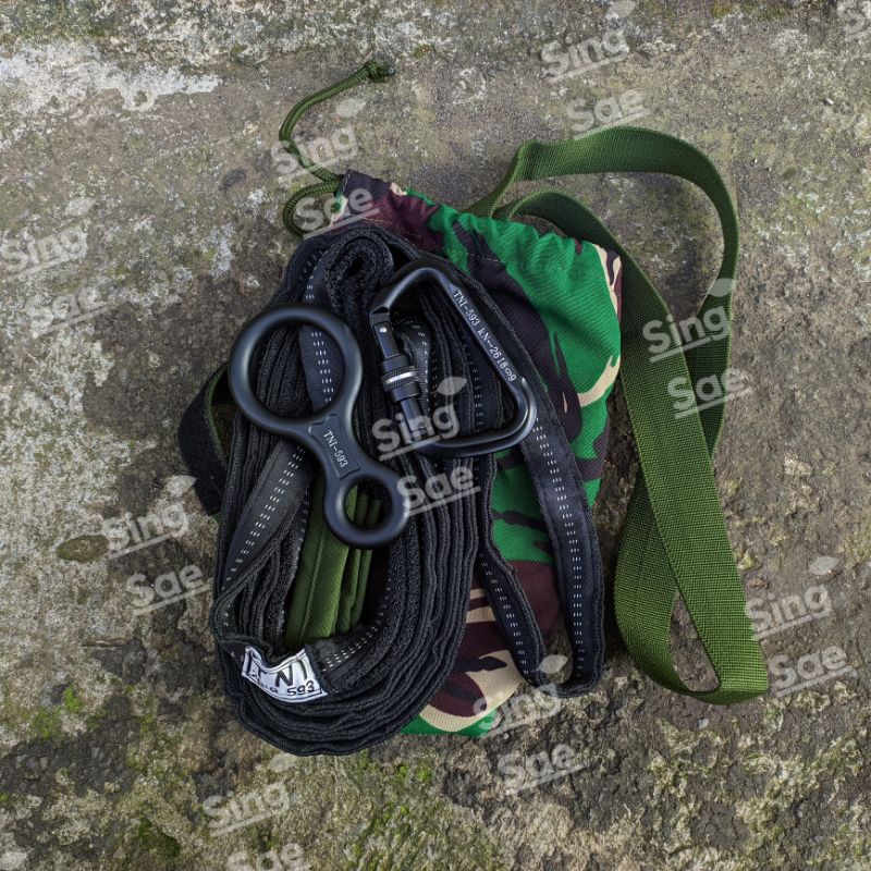 Tali Webing webbing Jatah TNI Carabiner Figur TNI/Carabiner Delta Screw Figure eight/harness webbing/petzl/Tali climbing