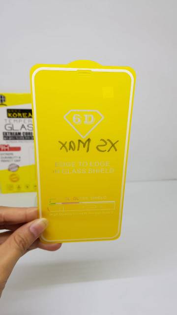 KOREAN Tempered Glass iPhone XS Max 6.5&quot; FULL SCREEN TG 5D iPhone XS Max FULL GLUE Anti Gores Kaca