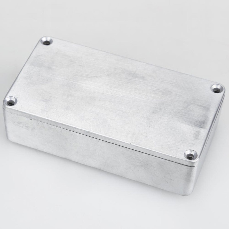 Kotak Casing Aluminium Metal Stomp untuk Pedal Efek Gitar - 1590BB - Silver