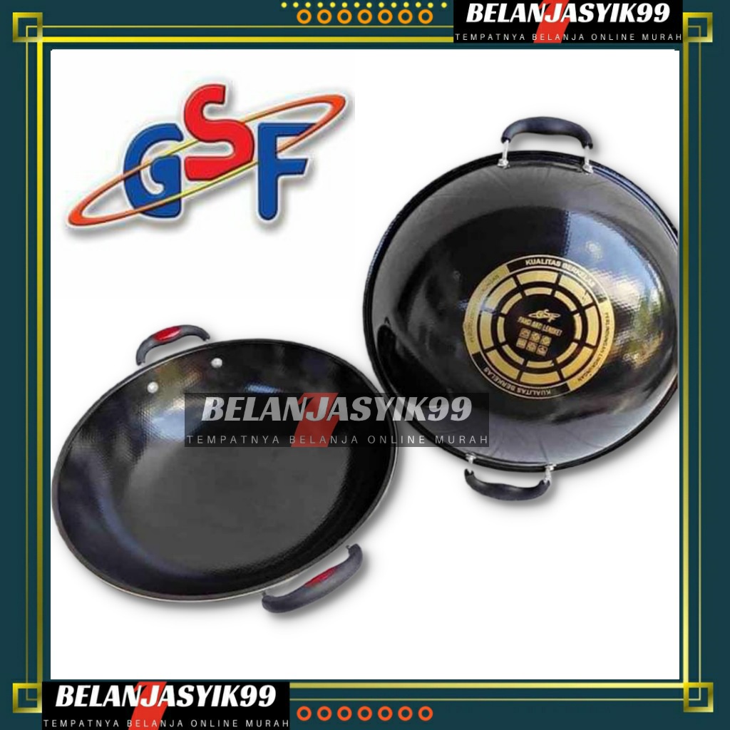 WAJAN KUPING GSF 34CM / WAJAN KUPINGAN GSF 34CM / WAJAN GORENG GSF 34CM BAHAN ENAMEL ANTI LENGKET / WAJAN KUPING GSF 34CM ANTI LECET