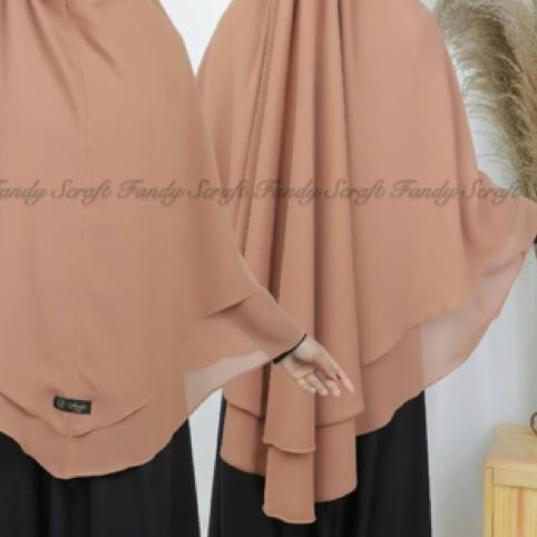 ֍ FANDY SCRAF | Khimar SYIRIA TALI Jumbo (tanpa pet) ☄