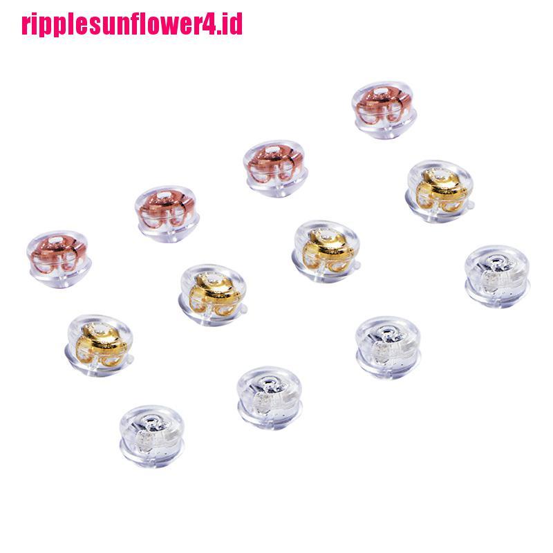 10pcs Stopper Belakang Anting Tusuk Bahan Lembut Transparan