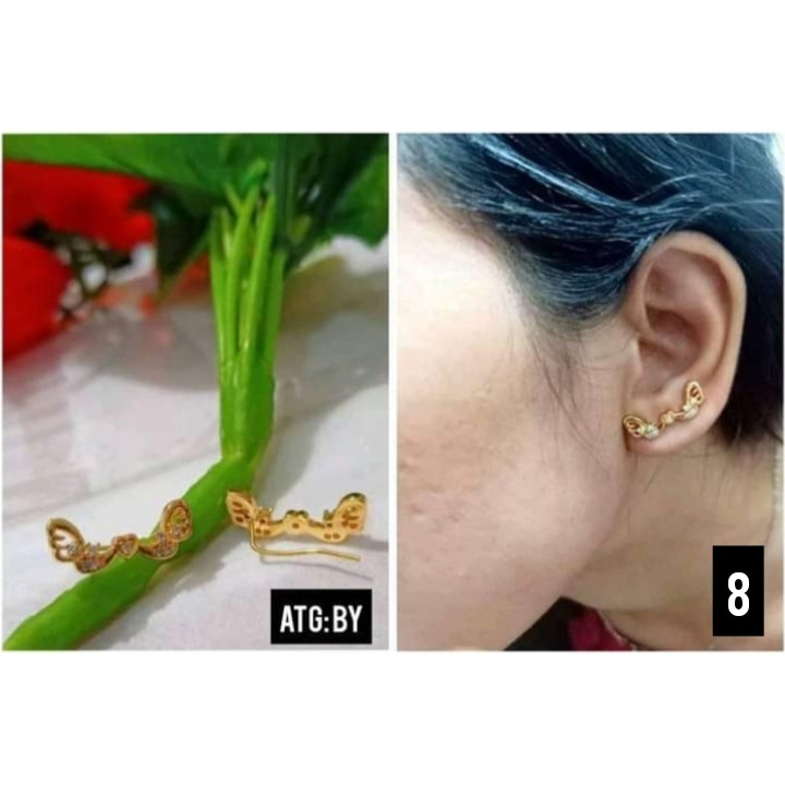 Anting Tusuk samping Permata mewah (COD)