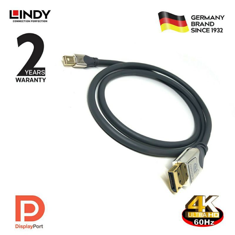Lindy DisplayPort 1.2 to HDMi 2.0 4K kabel 2m