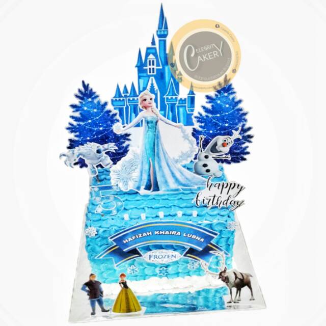 CAKE ULTAH FULL BUTTERCREAM FROZEN