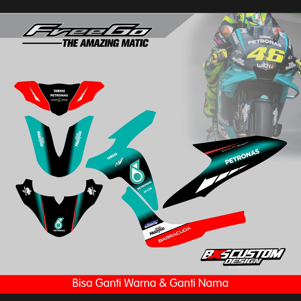 DECAL FULL YAMAHA FREEGO LIVERY PETRONAS