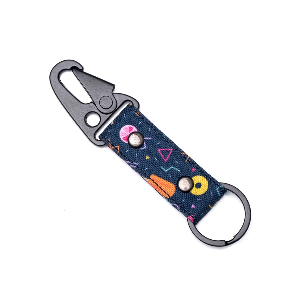 gantungan kunci carabiner kain motif - snaphook keychain - NKC227